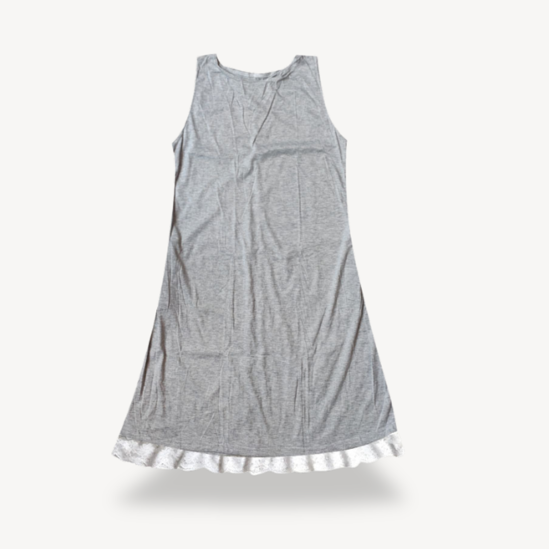 Feminine Lace Trim Summer Dress