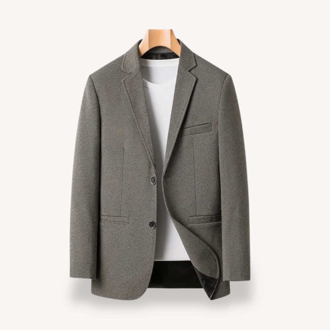 Relaxed Fit Men's Single Button Blazer