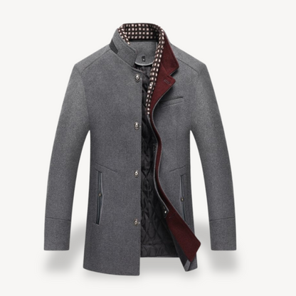 Relaxed Fit Mens Button Down Coat
