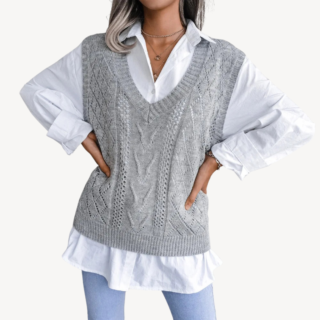 Ladies' Soft Crew Neck Sweater Vest