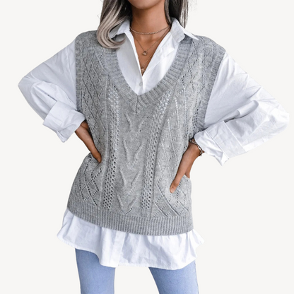 Ladies' Soft Crew Neck Sweater Vest