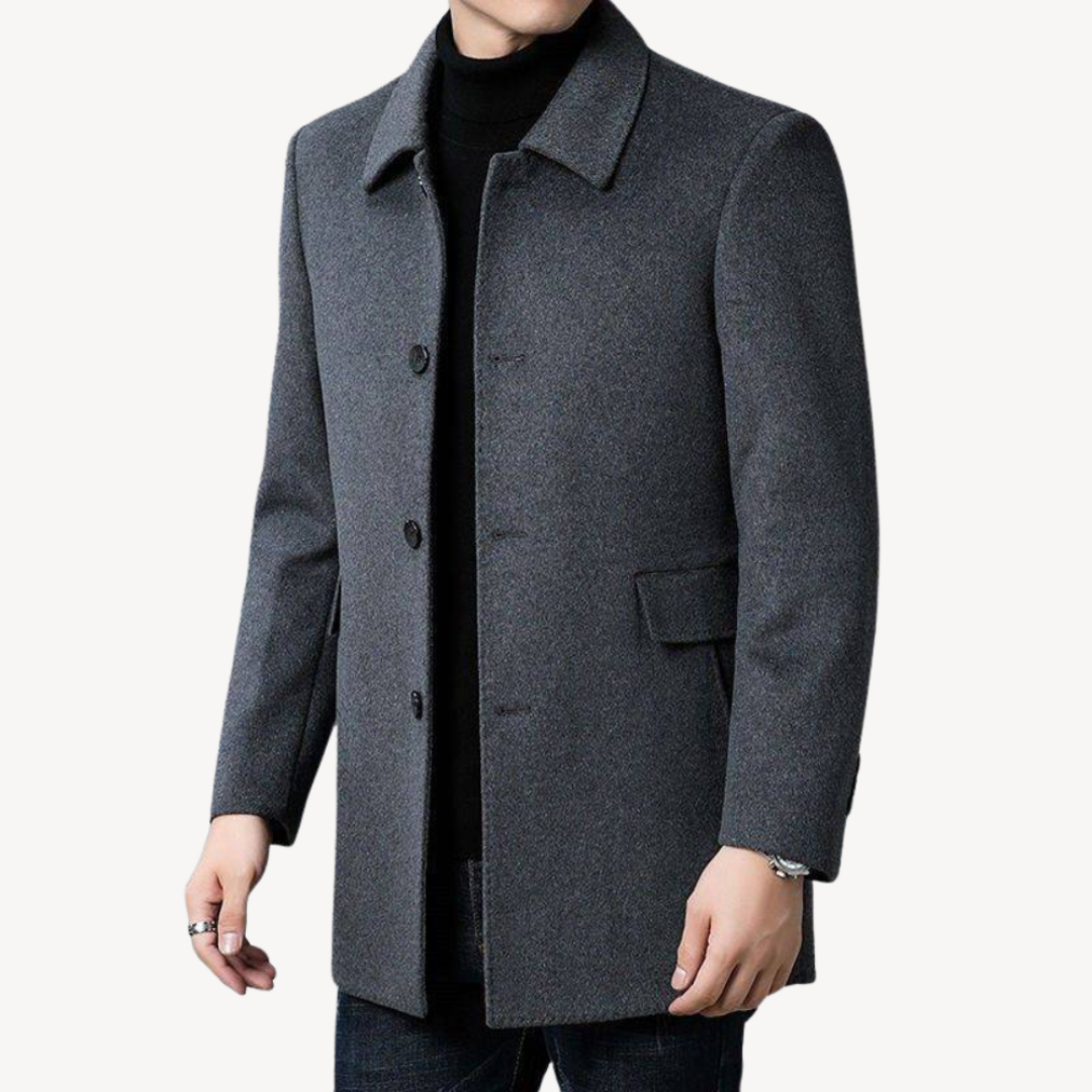 Warm Winter Mens Overcoat