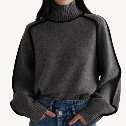 Colorful Crew Neck Women's Sweater