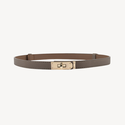 Synthetic Leather Belt with Metallic Buckle for Ladies