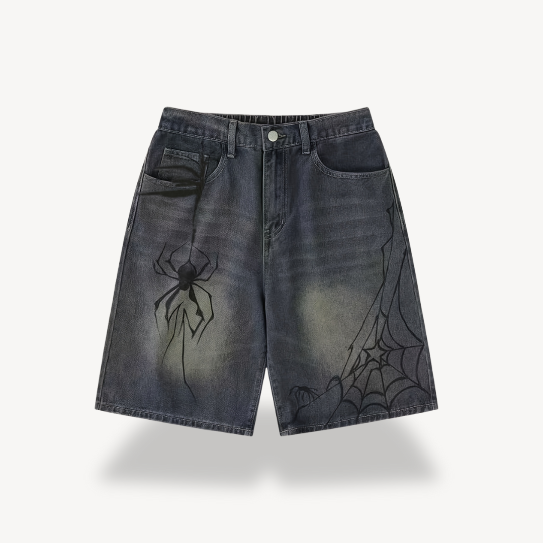 Retro Distressed Denim Shorts Women's Casual Streetwear