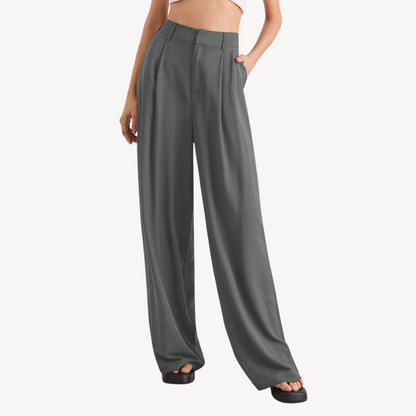 Ladies Comfortable Flowy Wide Leg Trousers