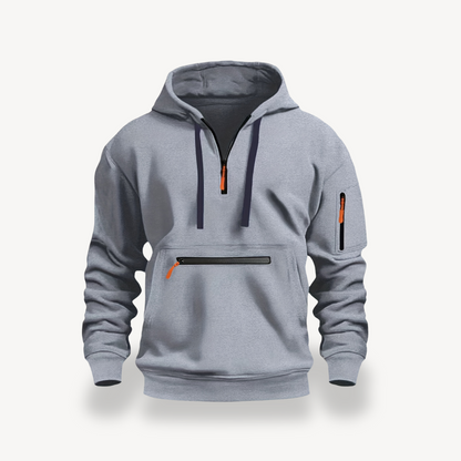 Comfortable Casual Zip Up Hooded Sweatshirt