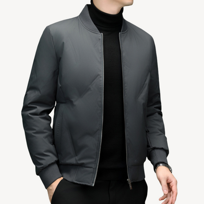 Slim Fit Down Filled Men's Bomber Jacket
