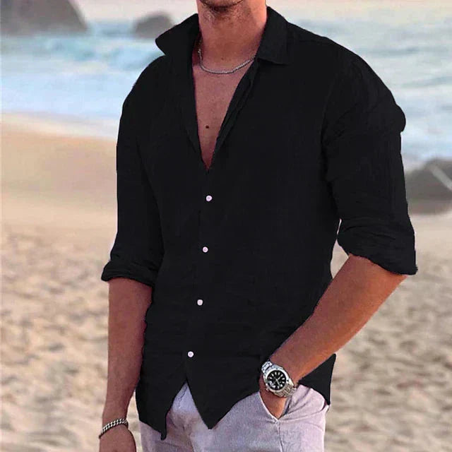 Lightweight Mens Summer Linen Blend Shirt