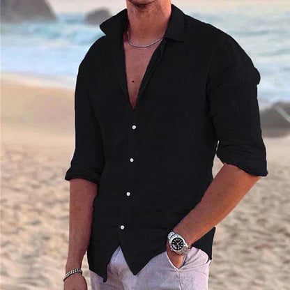 Lightweight Mens Summer Linen Blend Shirt