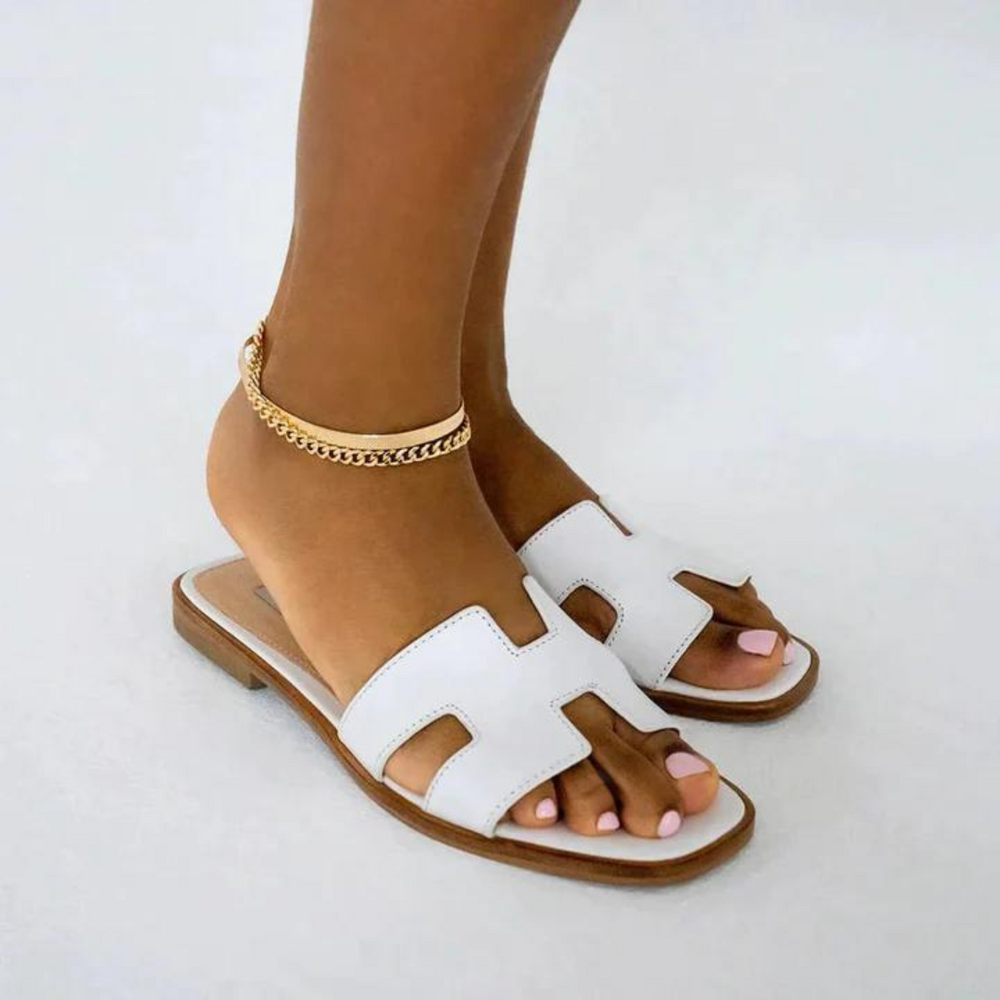 Premium Synthetic Leather Slide Sandals
