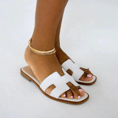 Premium Synthetic Leather Slide Sandals