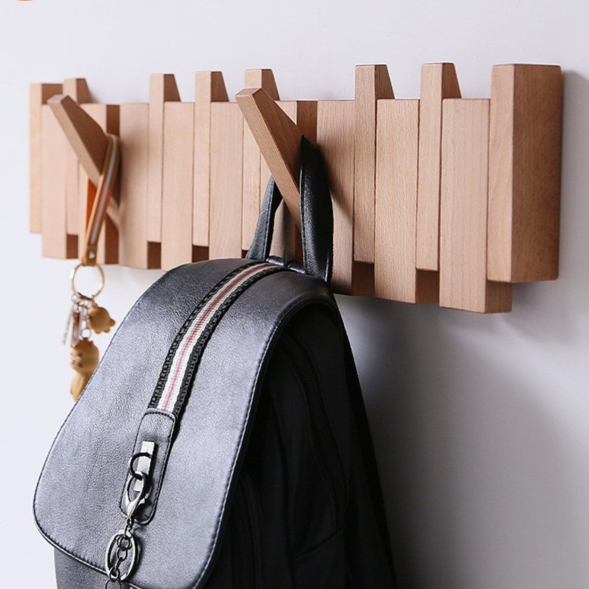 Traditional Wood Wall Coat Rack