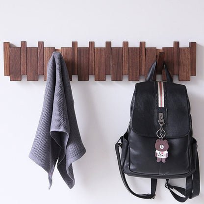 Traditional Wood Wall Coat Rack - OutfitLondon
