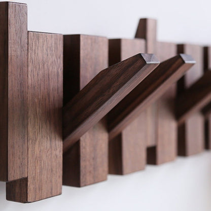 Traditional Wood Wall Coat Rack