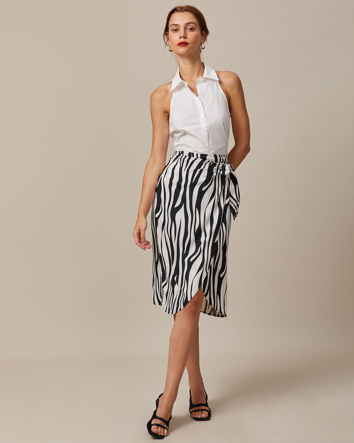 Harper | Sleeveless Collared Cotton Shirt Holiday Clothes