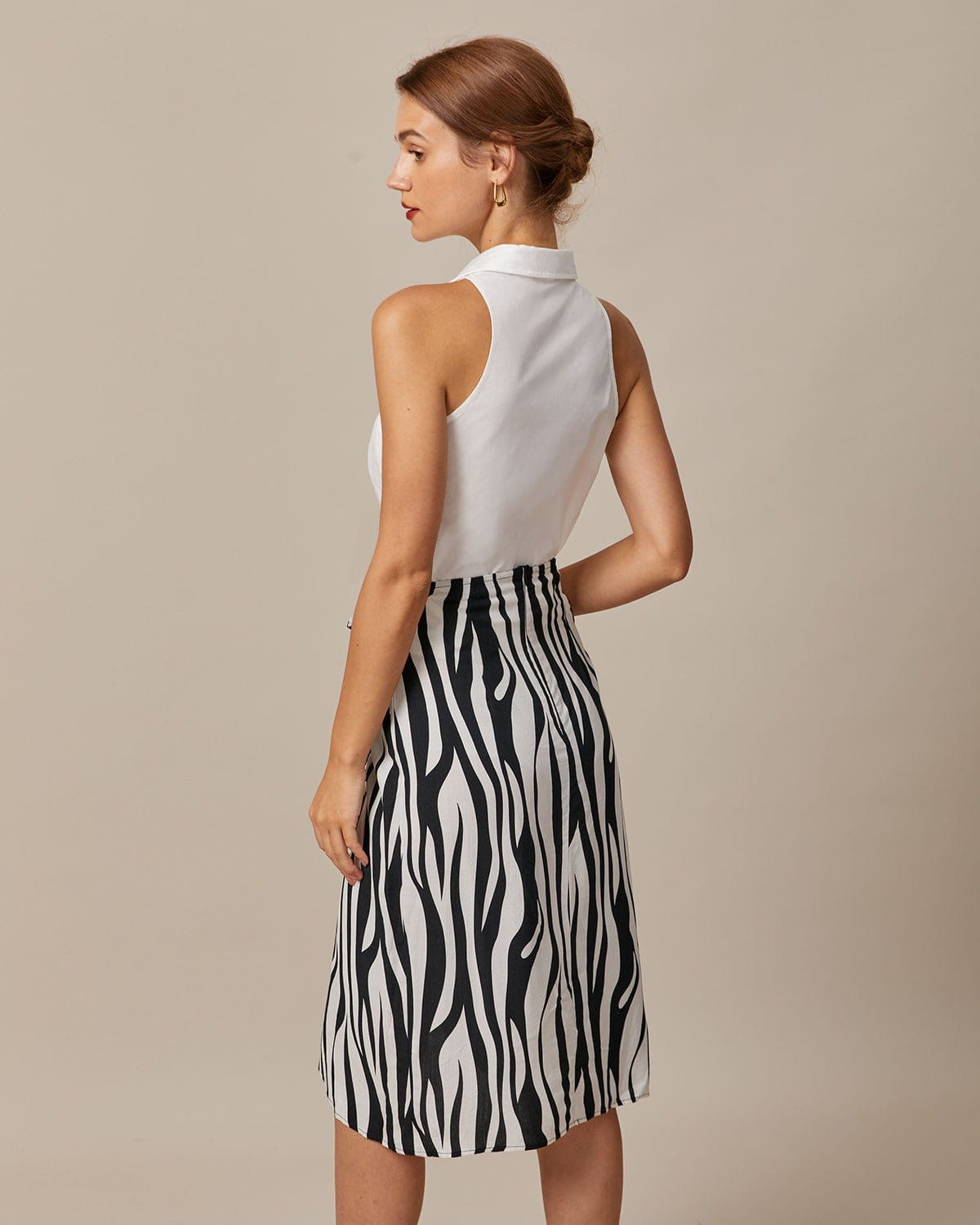 Harper | Sleeveless Collared Cotton Shirt Holiday Clothes