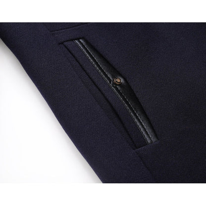 Classic Men's Long Coat with Button Front