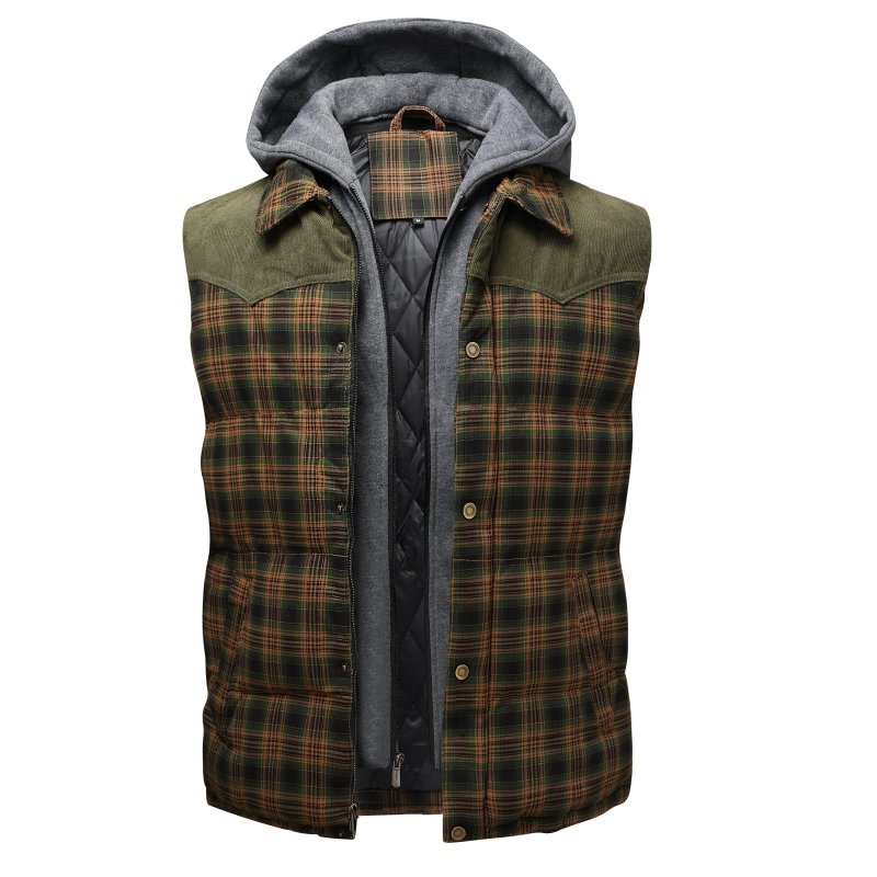 Cozy Mens Quilted Hooded Gilet