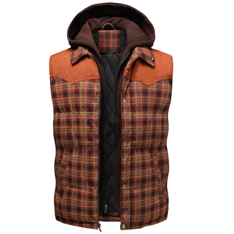 Cozy Mens Quilted Hooded Gilet