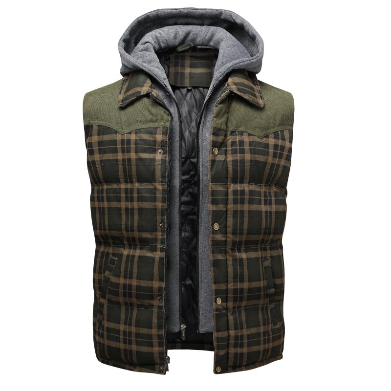 Cozy Mens Quilted Hooded Gilet