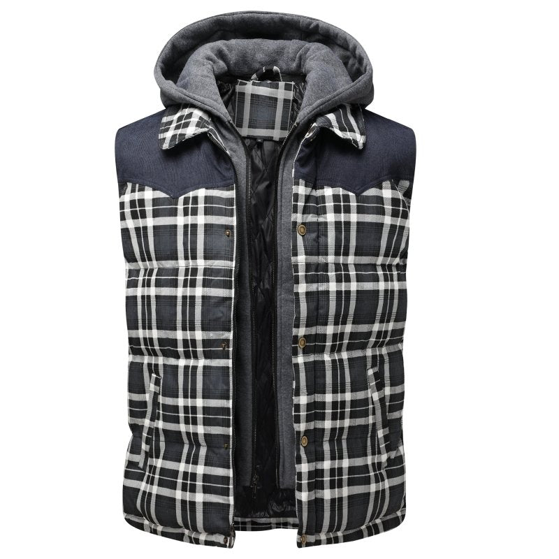 Cozy Mens Quilted Hooded Gilet - OutfitLondon
