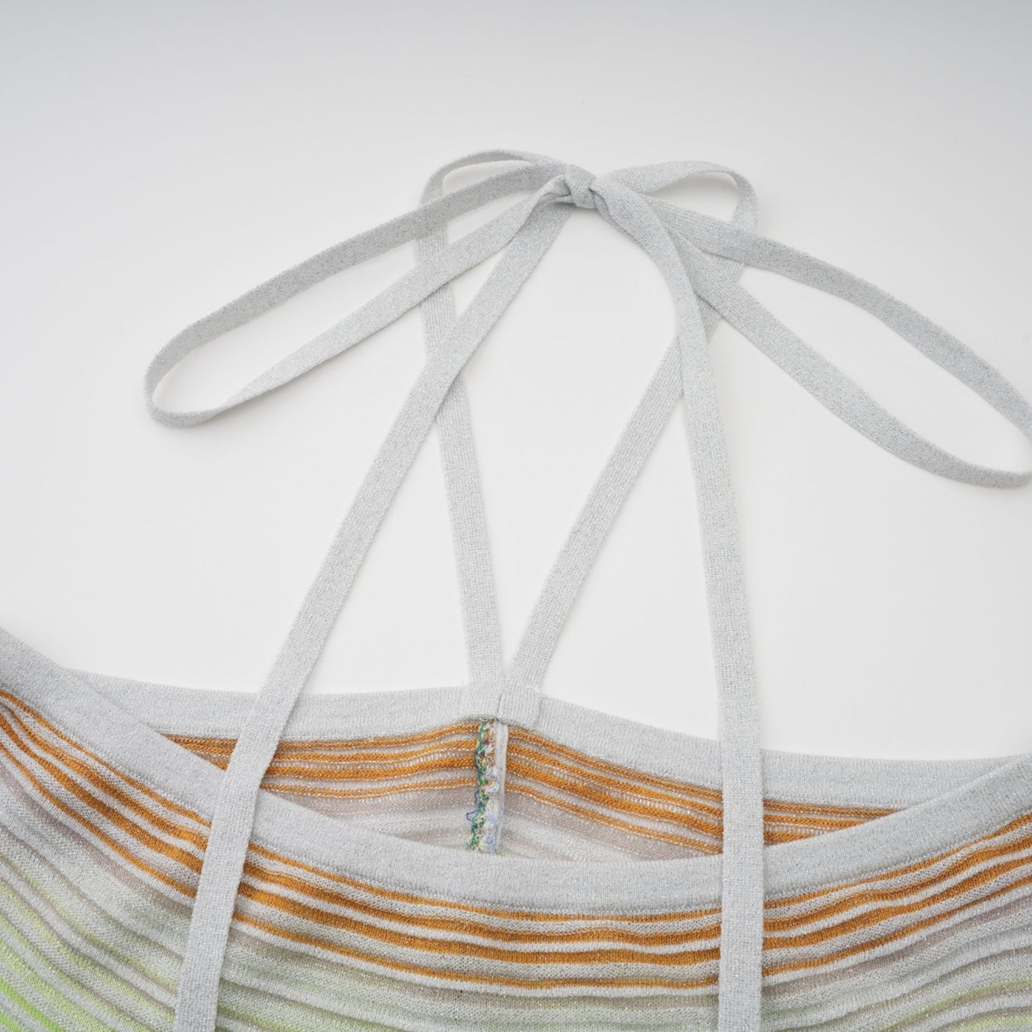 Helene | Sleeveless Halterneck Striped Maxi Dress
