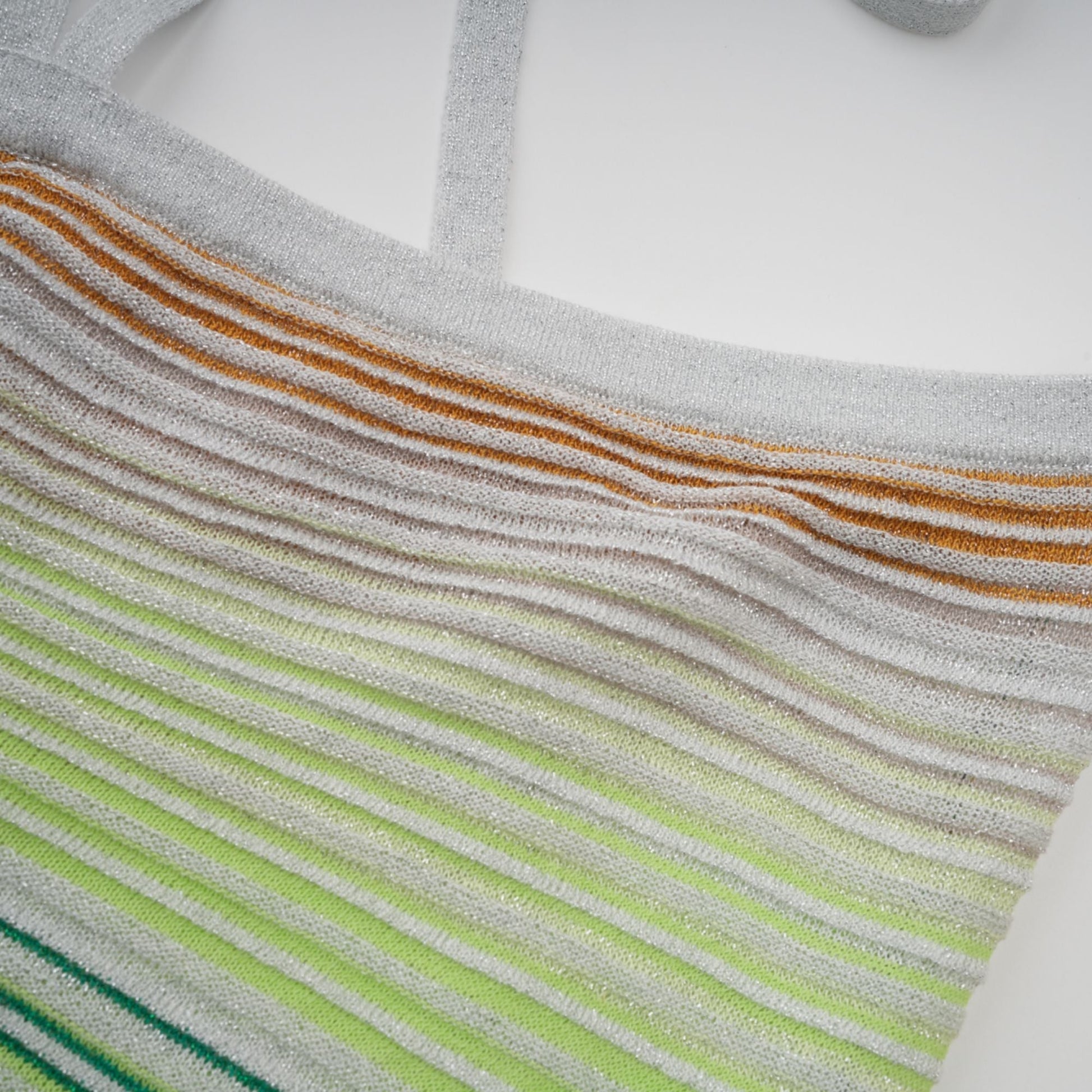 Helene | Sleeveless Halterneck Striped Maxi Dress