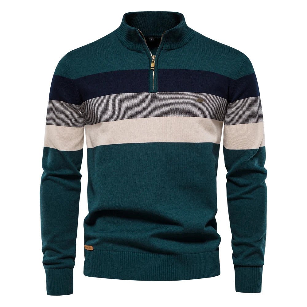 Traditional Crew Neck Stripe Sweater
