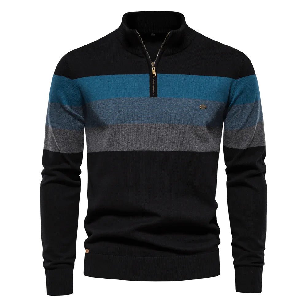 Traditional Crew Neck Stripe Sweater - OutfitLondon