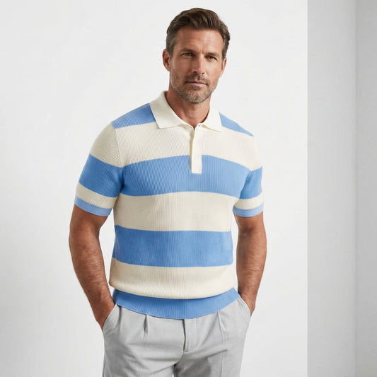 Men's Trendy Knitted Cotton Polo Shirt