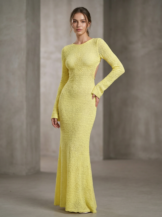 Women's Elegant Back Glazing Maxi Dress