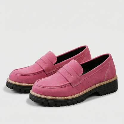 Women's Classic Leather Look Comfort Loafers