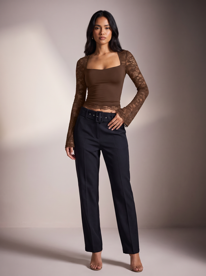 Women's Elegant Lace Crop Top