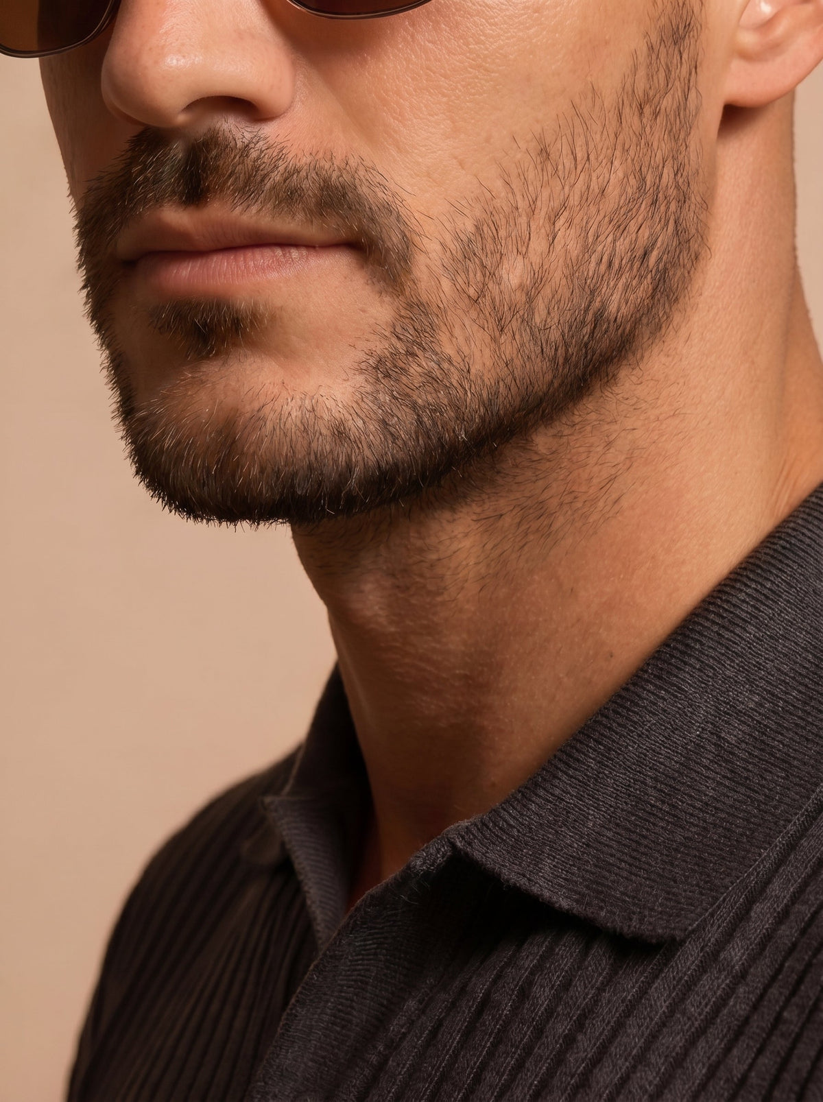 Men's Slim Fit Ribbed Cotton Polo Shirt