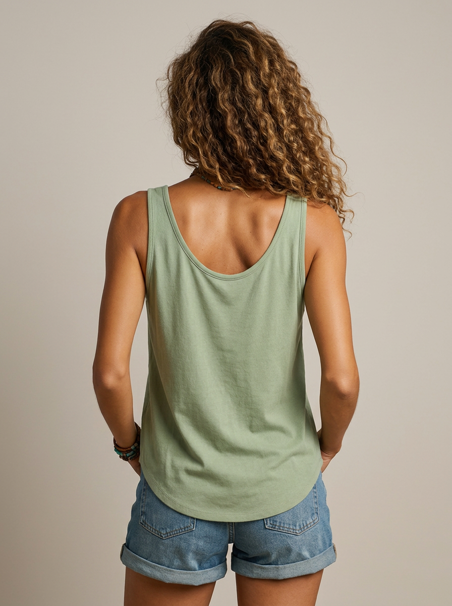 Women's Casual Lightweight Cotton V-Neck Tank Top
