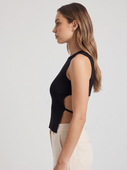 Women's Stylish Sleeveless Strappy Asymmetric Top
