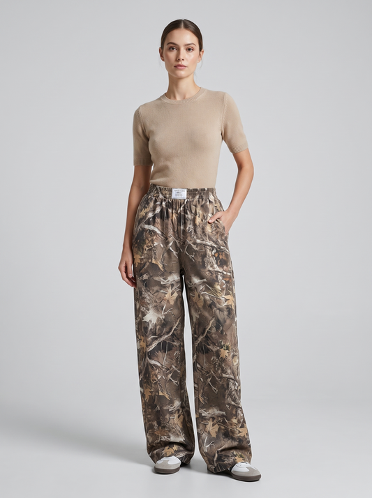 Women's Casual Cotton Cargo Pants with Relaxed Fit