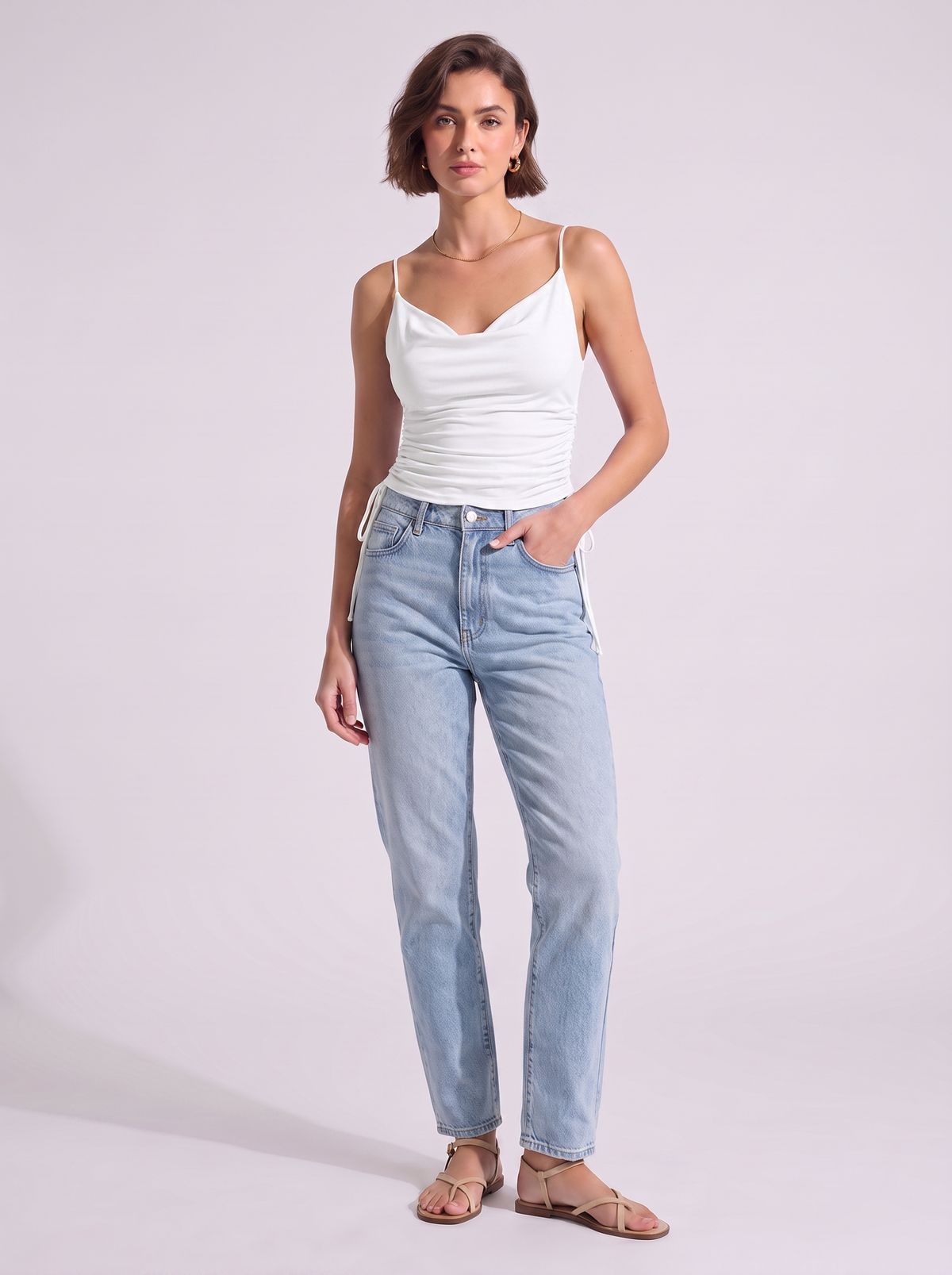 Women's Casual V-Neck Spaghetti Strap Camisole Top