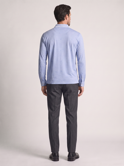 Men's Casual Long Sleeve Cotton Lapel T-Shirt
