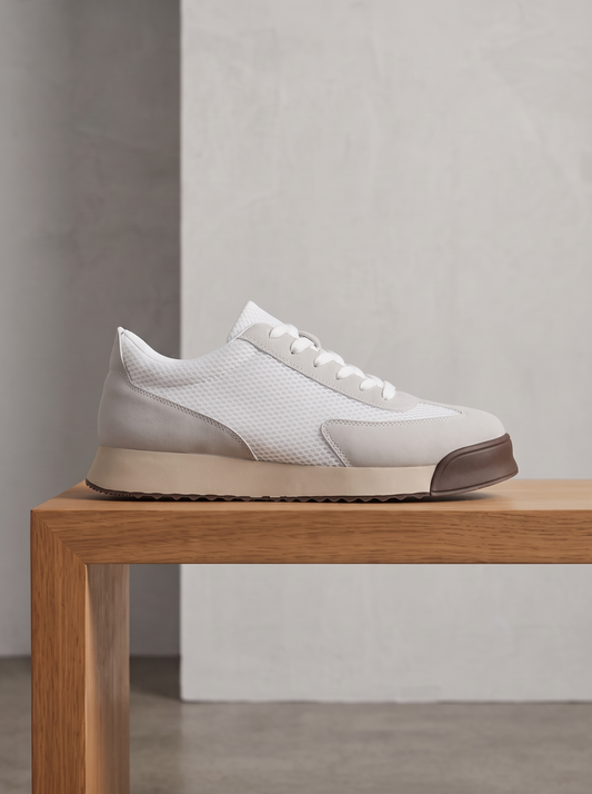 Men's Retro Thick Sole Leather Sneakers