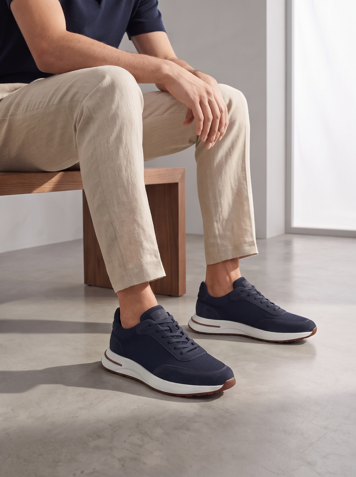 Men's Casual Lightweight Suede Trainers