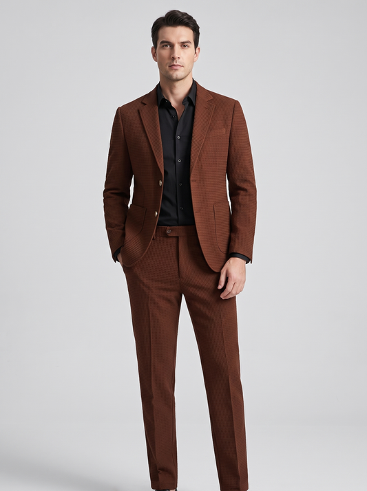 Men's Casual Waffle Knit Suit Jacket