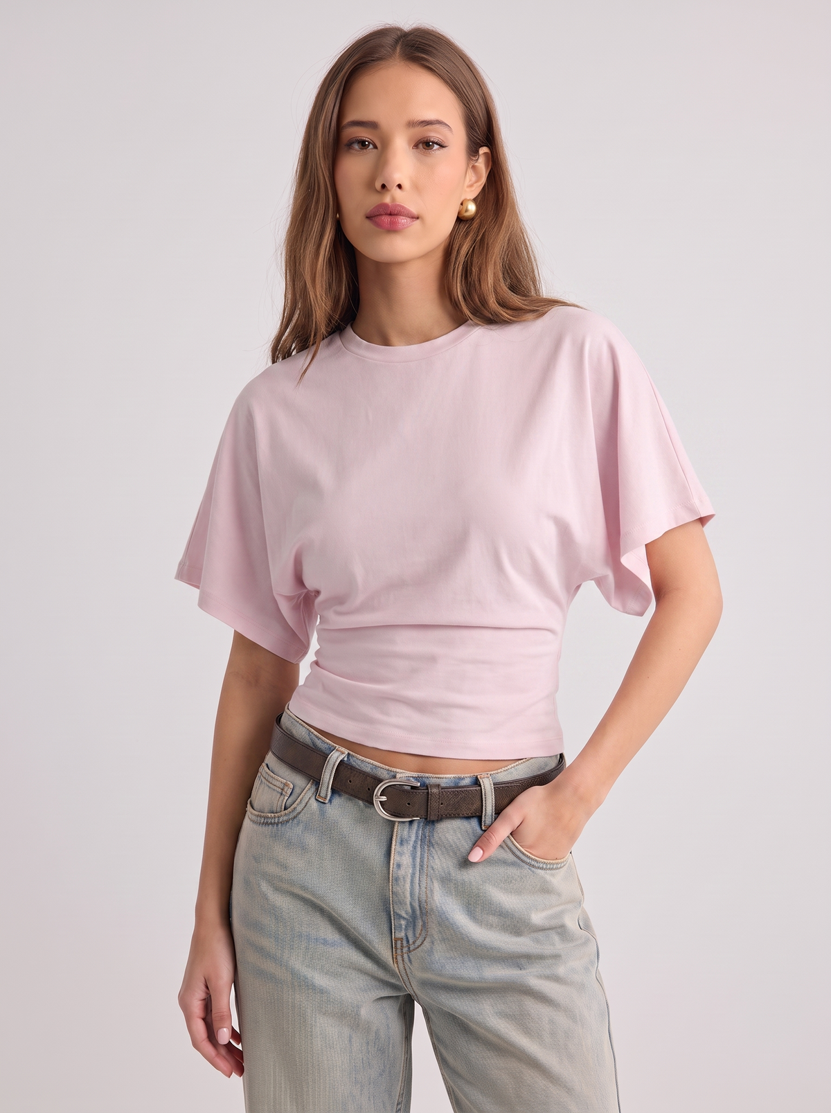 Women's Casual Cotton Batwing Sleeve T-Shirt