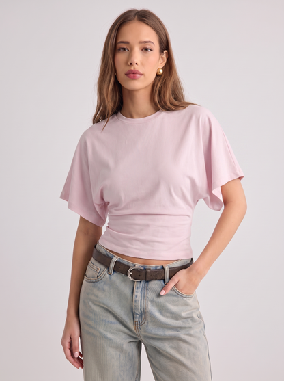 Women's Casual Cotton Batwing Sleeve T-Shirt