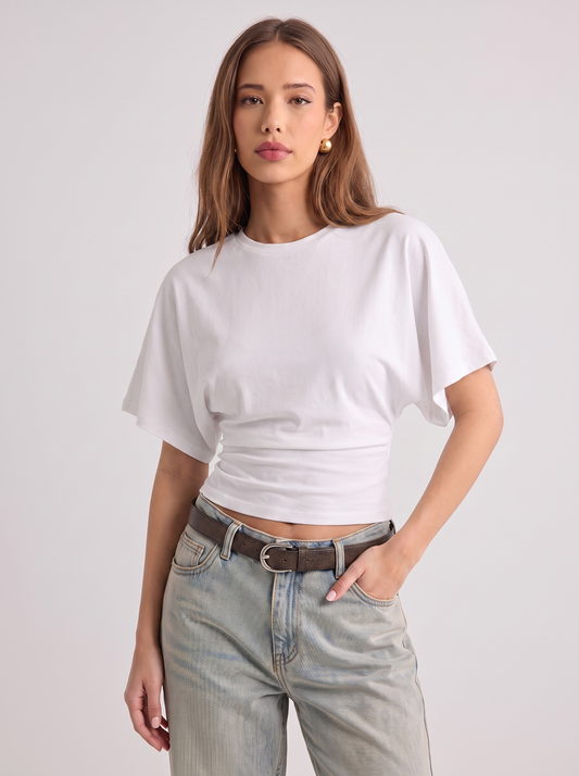 Women's Casual Cotton Batwing Sleeve T-Shirt