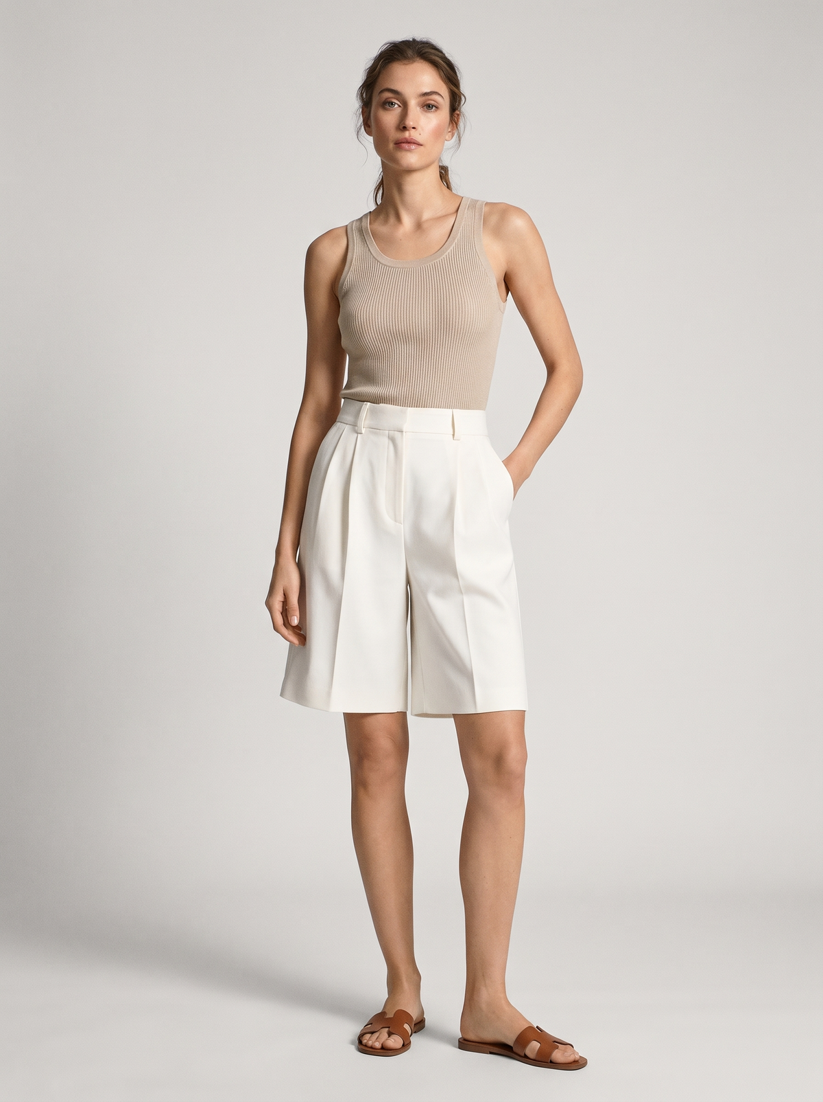 Women's Casual Cotton Bermuda Five-Point Shorts