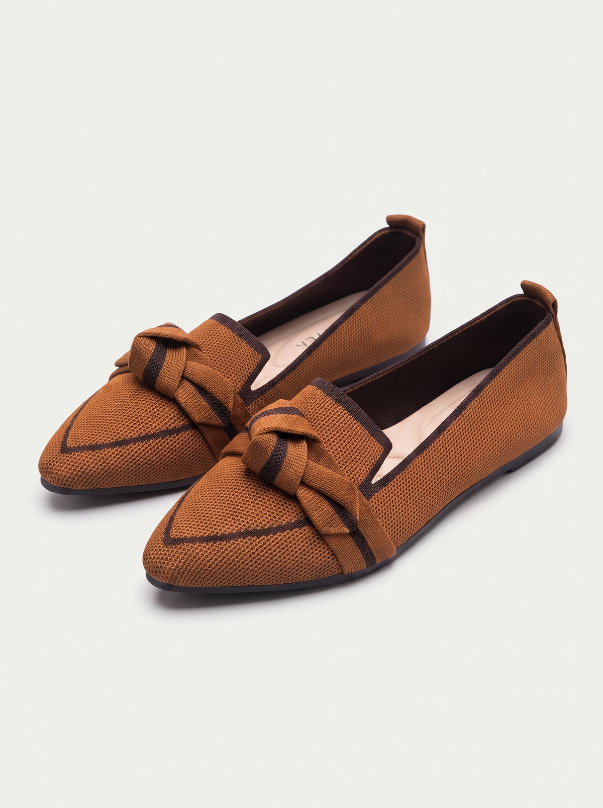 Women's Chic Leather Ballet Flats with Button Details