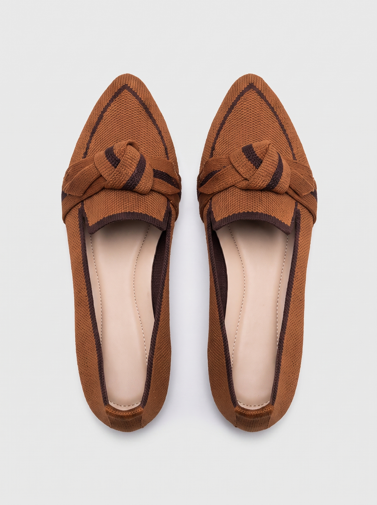 Women's Chic Leather Ballet Flats with Button Details