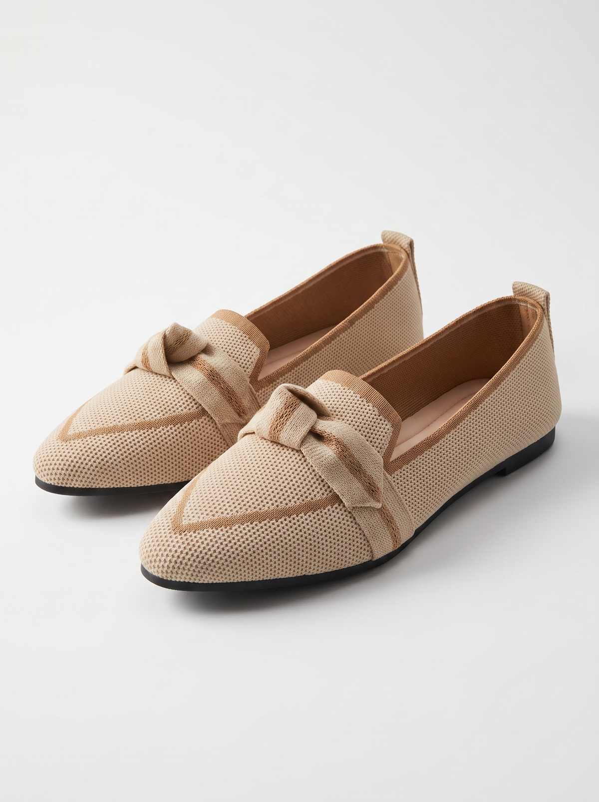 Women's Chic Leather Ballet Flats with Button Details